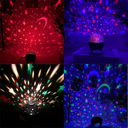 RGB Night Lights LED Projector Light Starry Moon Galaxy Projection Lamp 5V USB for Kids Present Christmas Gift Room Decorations