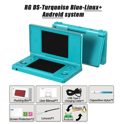 Anbernic RG DS Retro Video Game Console 4 Inch IPS Dual Multi-touch Screen Android 14 Flip Game Player RGDS For Christmas Gift
