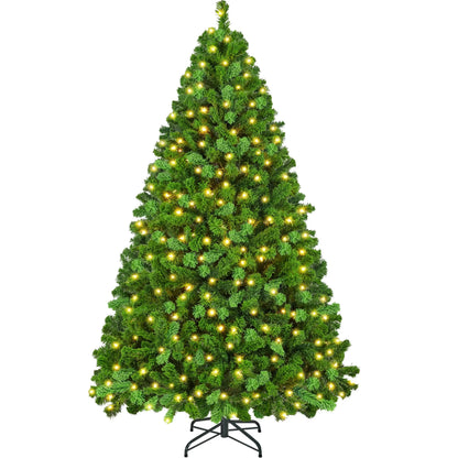 6ft Pre-Lit Snow Flocked Artificial Christmas Tree, 250 Lights