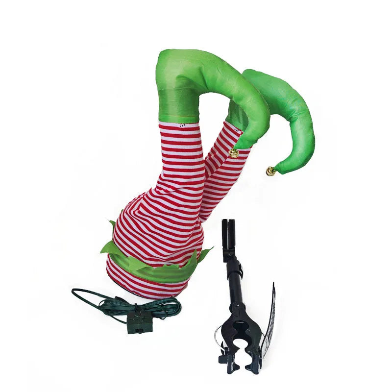 Electric Swing Grinch Leg Ornament, Creative Xmas Tree Hanging Decor, Animated Shaking Leg Christmas Home Party Pendant