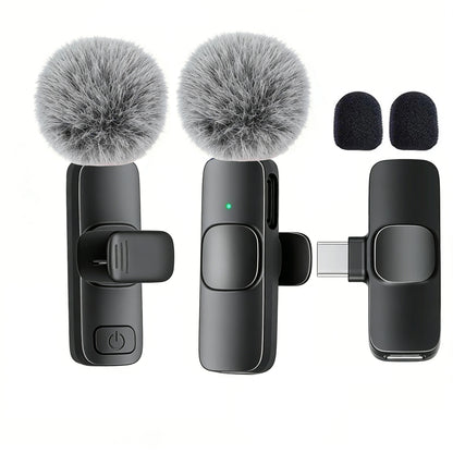 Type-C Port Professional Wireless Lavalier Microphone for Smartphones, Computers, Tablets, Plug and Play