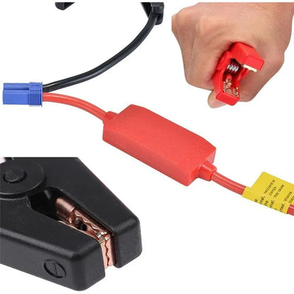 Car Jump Starter Cable with Clamps EC5 Plug Connector Booster Cable Prevent Reverse Charge Module for Auto Battery Jump Start