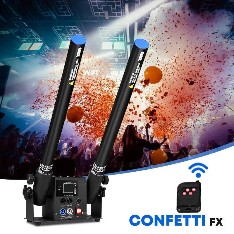 2 Shot Confetti Machine Electric Confetti Cannon Shooters Launcher for Wedding Party Christmas