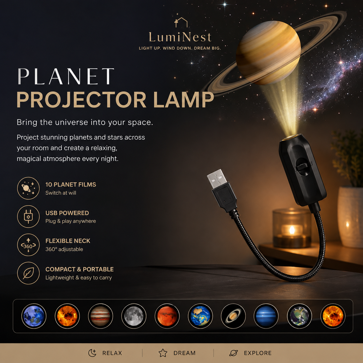 Planet Projector Lamp