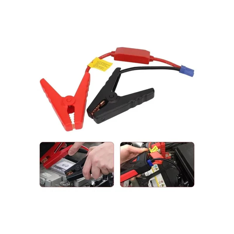 Car Jump Starter Cable with Clamps EC5 Plug Connector Booster Cable Prevent Reverse Charge Module for Auto Battery Jump Start