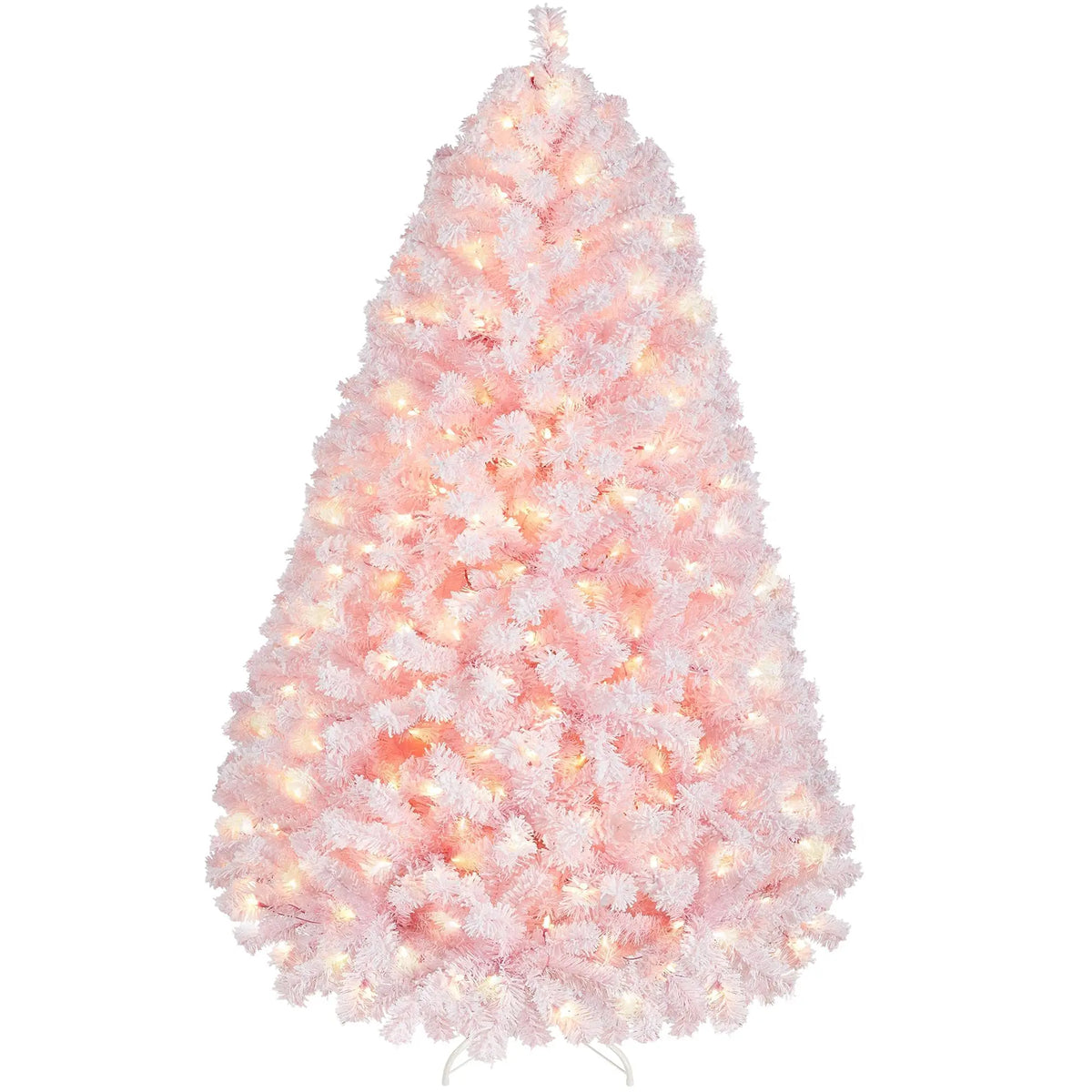 6ft Pre-Lit Snow Flocked Artificial Christmas Tree, 250 Lights