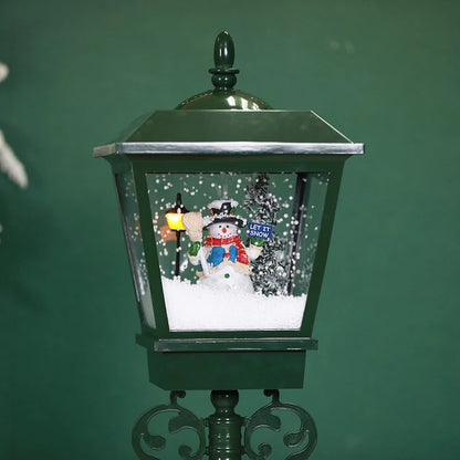 Simulation cast iron flower design Christmas decoration snow light outdoor park street decoration retro Christmas lamp post