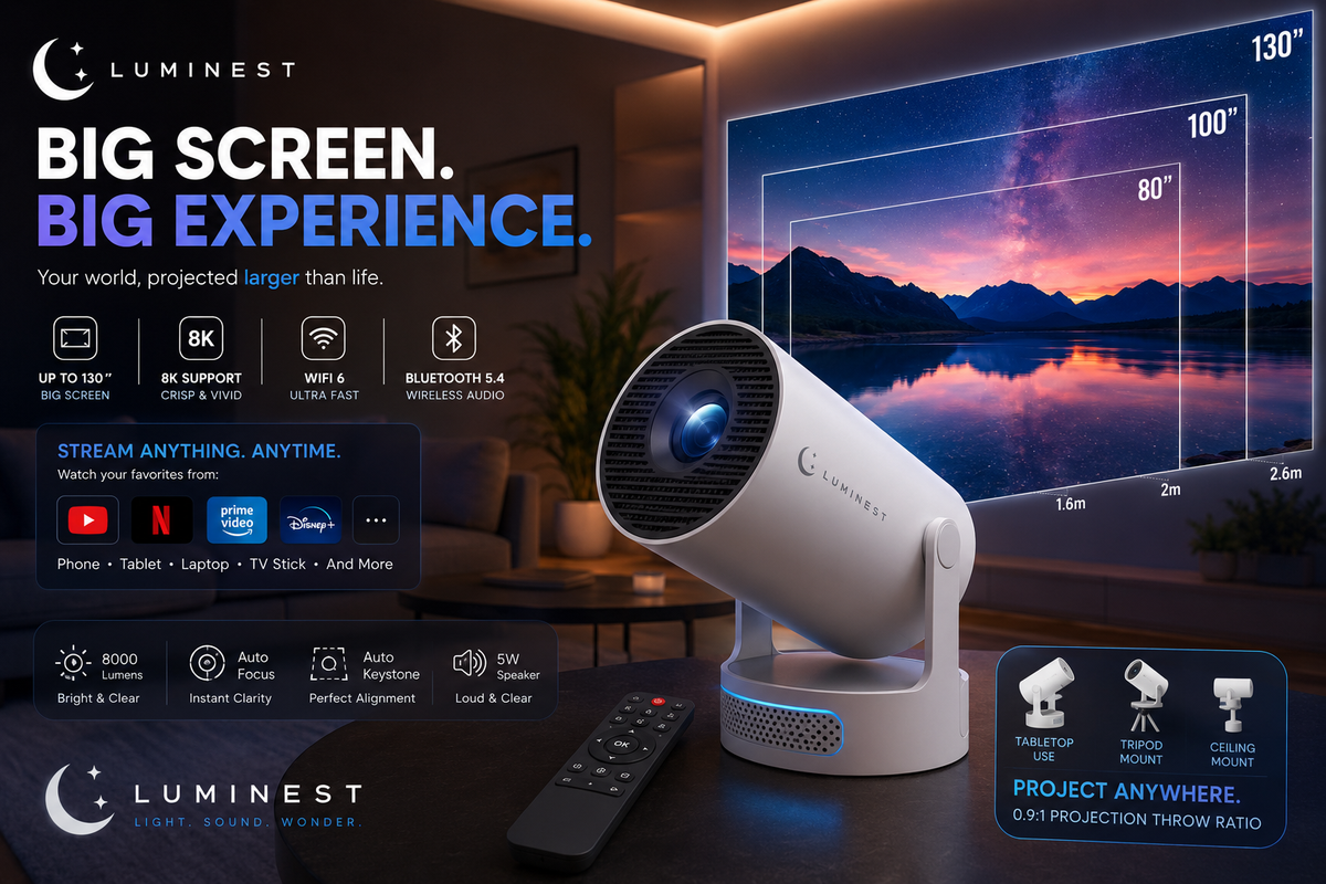 LumiNest Smart 8K Projector