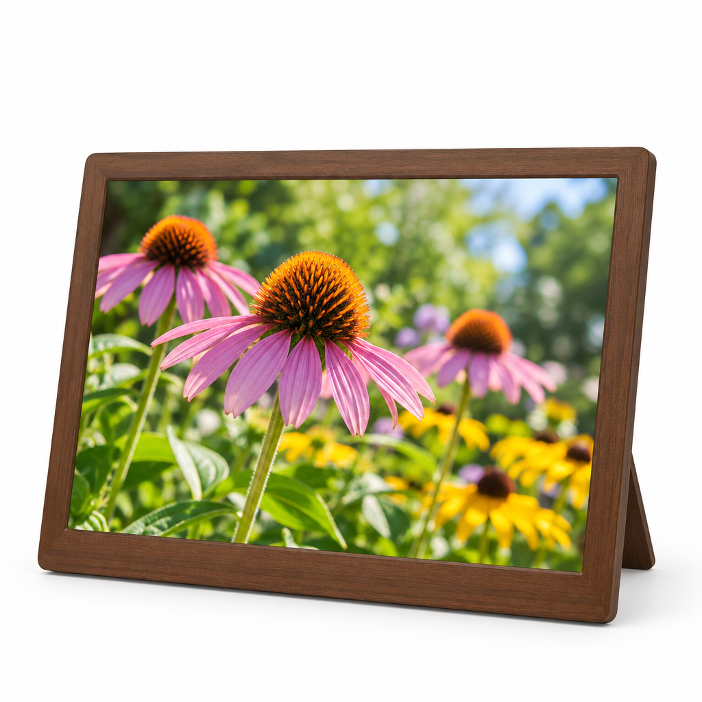 12" WiFi Digital Photo Frame in Brown